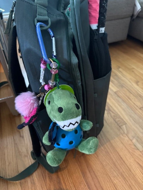 D-Rex the Dinosaur Plush Pickleball Bag Charm