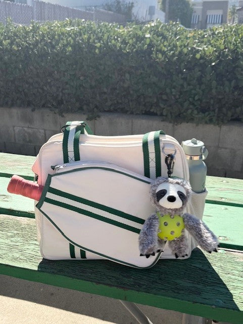 Speedy the Sloth Plush Pickleball Bag Charm